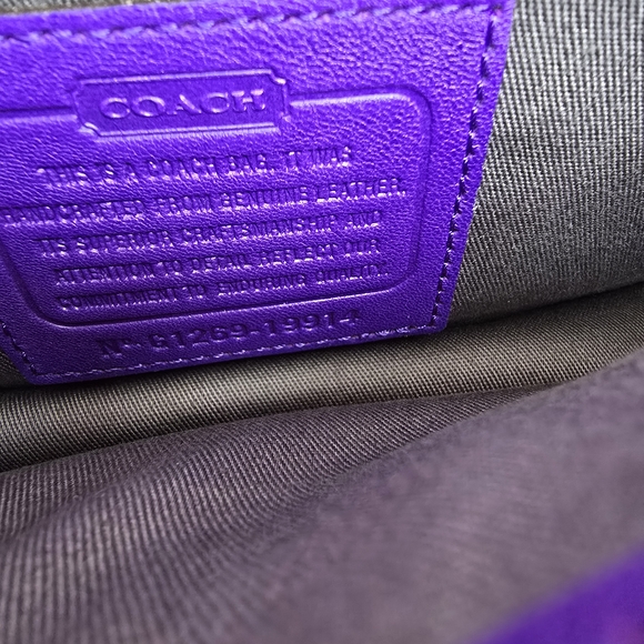 Coach Vibrant Purple Crossbody Bag - Picture 6 of 6